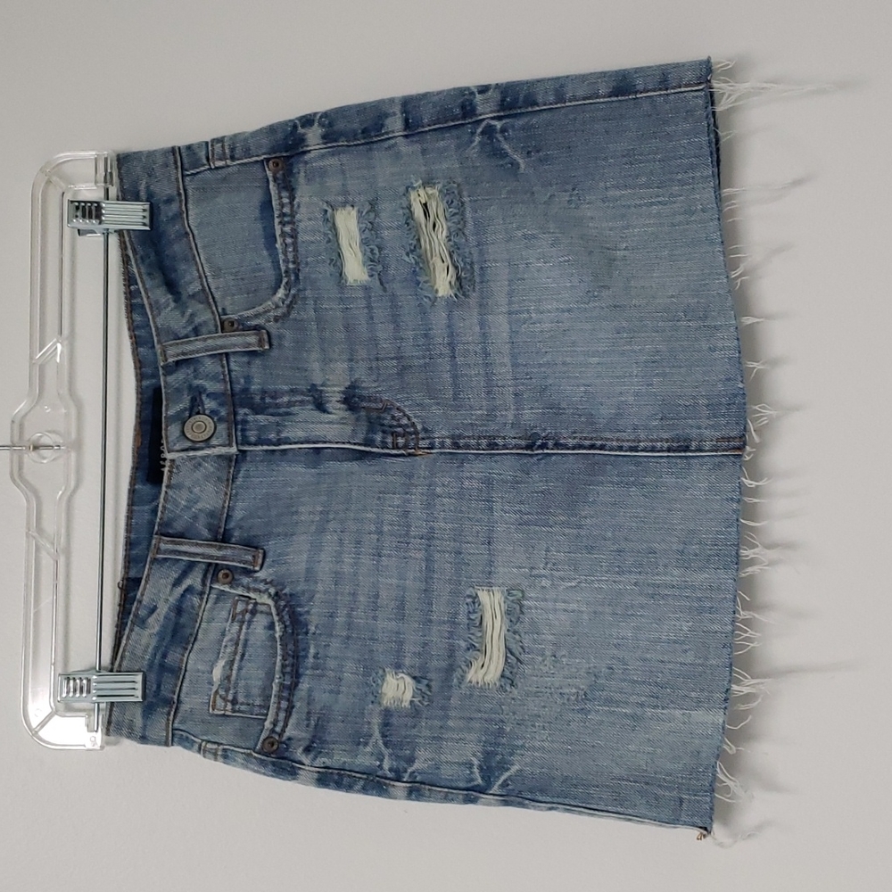 Aeropostale distressed‎ denim mini skirt